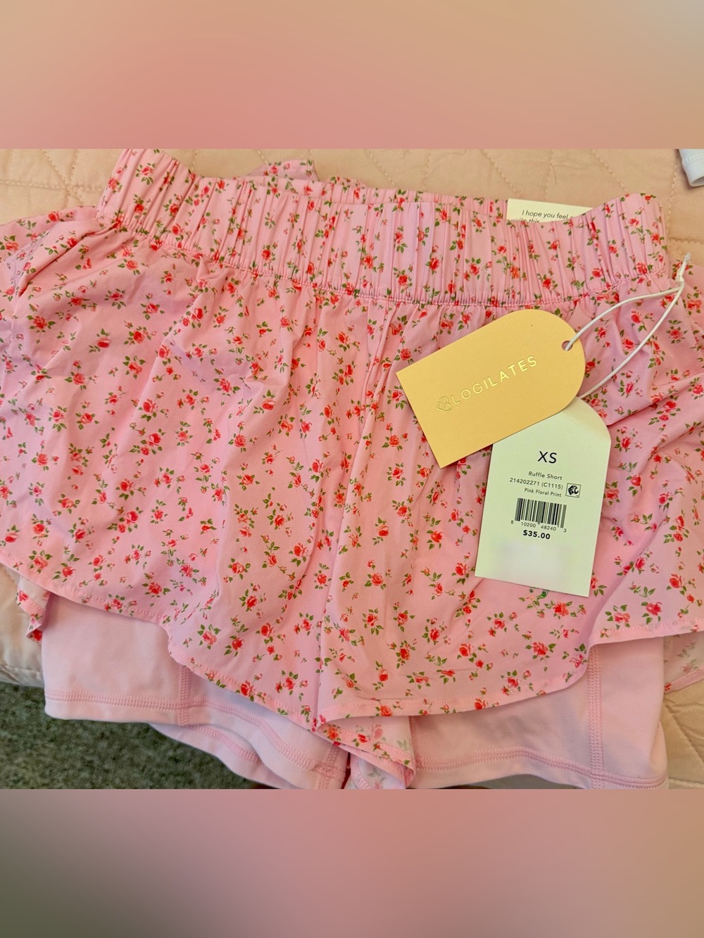 NWT Blogilates Ruffle Shorts (size XS)